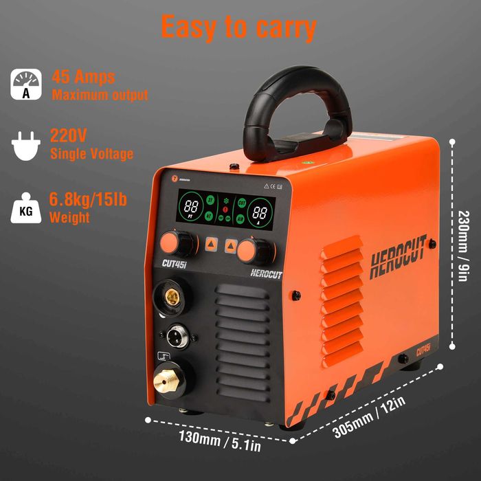 1126 Máquina corte plasma Herocut-CUT45i IGTB espessura corte 12mm