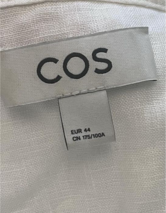 COS біла сукня льон, біла лляна сукня XL
