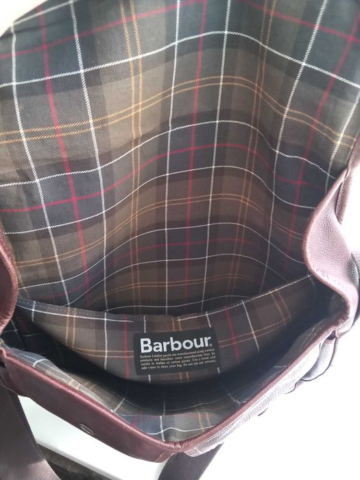 Barbour - британия. кожаная сумка на длинном ремне