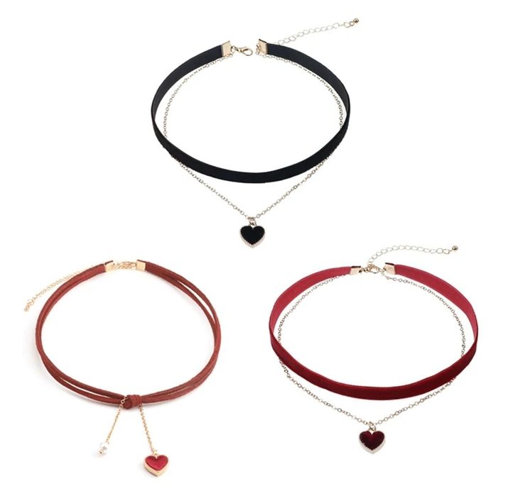 Чокери текстиль/метал