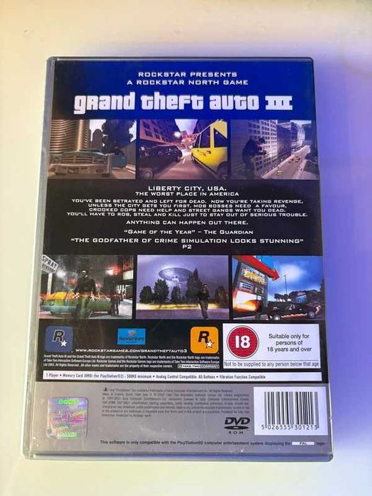 PlayStation 2 Gta 3 platinum gra oraz instrukcja ps2
