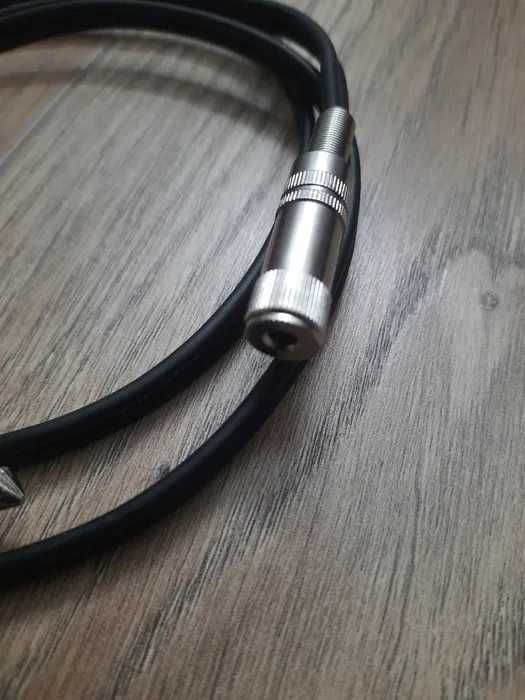 Аудио кабель 2 x jack 6,3 моно - гнездо 3,5 стерео