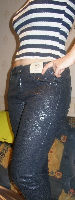 Эксклюзивные джинсы скинни Принт Питон Великобритания Denim Co Новые!