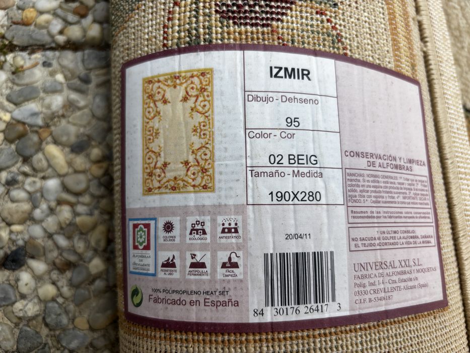 Tapete 190x 280 cm decorativo estilo turco Izmir – floral clássico