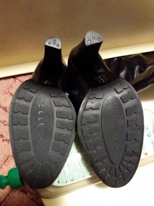 Сапоги ботфорты 39 р. из натуральной кожи зима-евро с цигейкой на змей