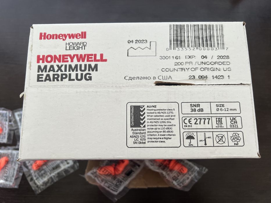 Zatyczki do Uszu Honeywell Maximum Earplug - 2 zł za parę!