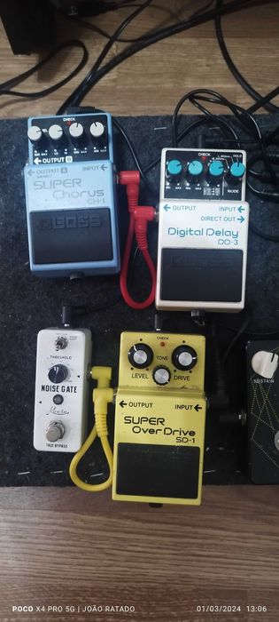 Pedais efeitos para guitarra