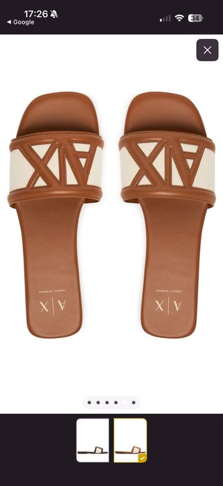 Шльопанці Armani Exchange 37 розмір