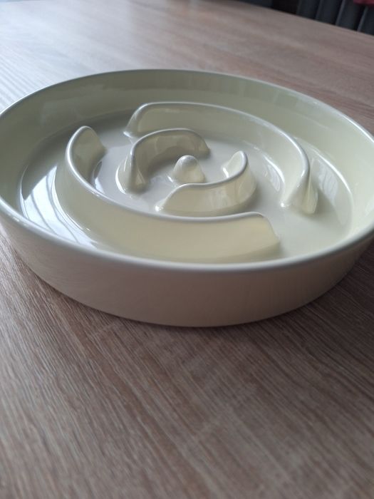 Miska spowalniająca jedzenie dla psa ceramiczna
