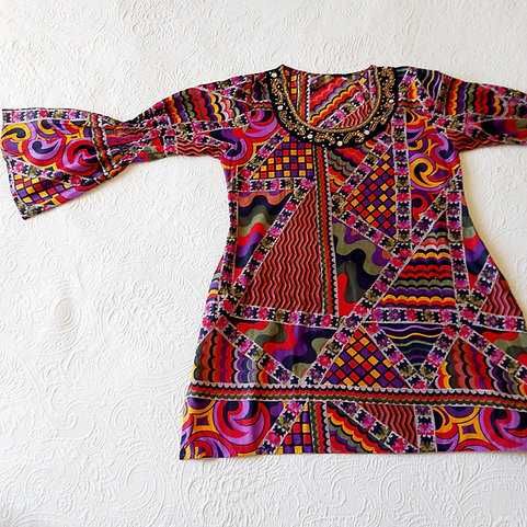 Camisa comprida multicolor