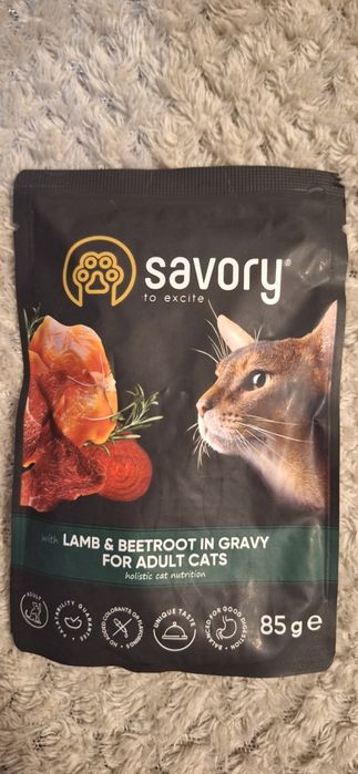 Вологий корм для котів Savory Adult Cat Pouch Lamb and Beetroot 85 г