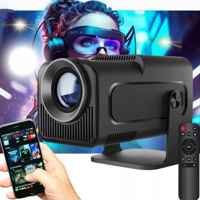 Projektor 4K full hd led android smart tv wifi bluetooth netflix youtube
