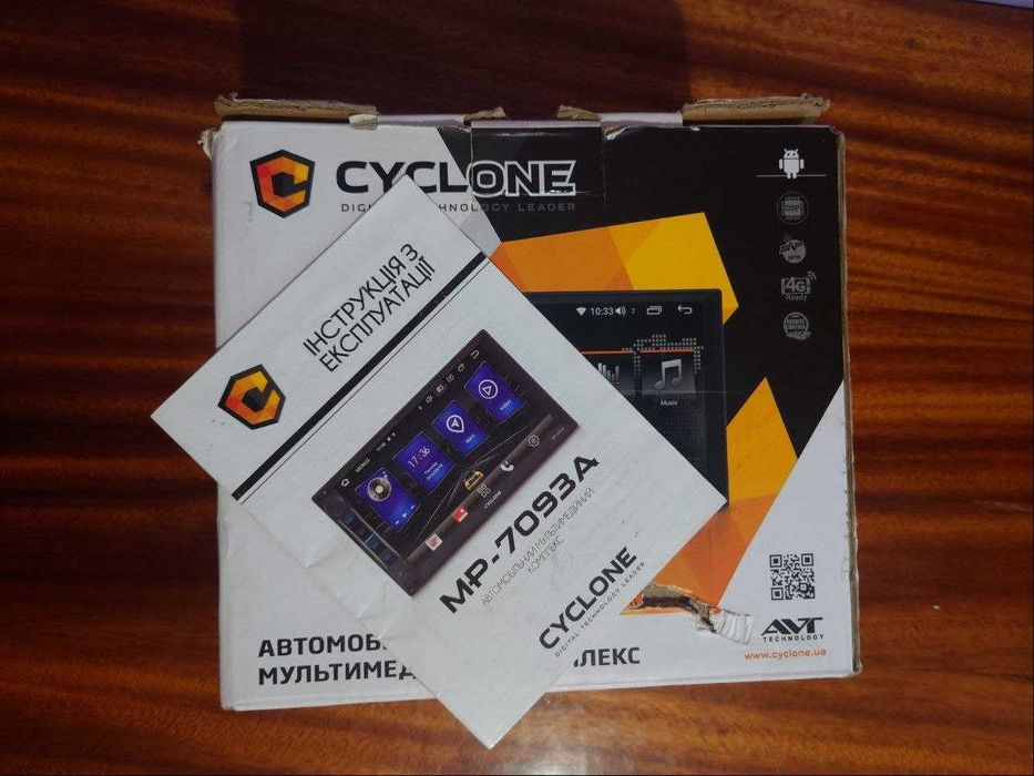 2din Автомагнітола CYCLONE MP-7093A магнитола android 4G carplay