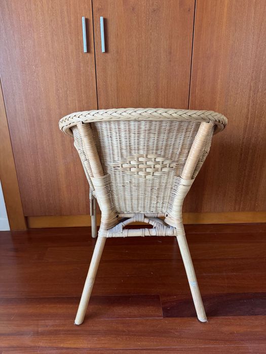 Cadeira em Vime / Rattan Natural - Estilo Boho Chic