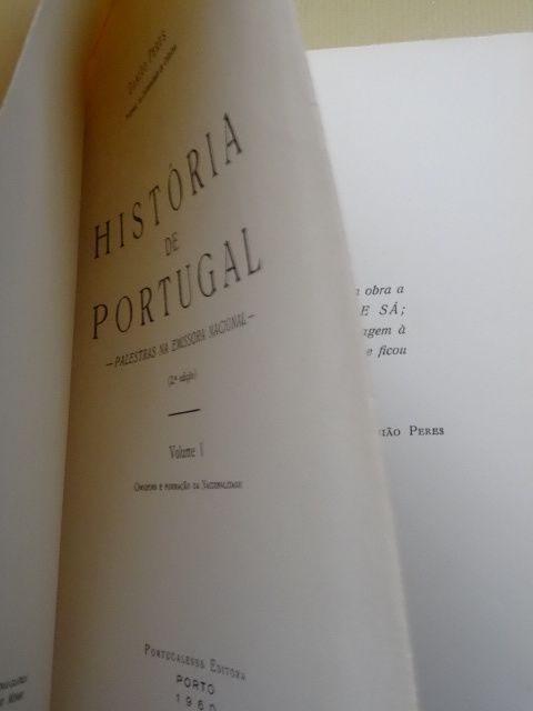 História de Portugal de Damião Peres - 3 volumes