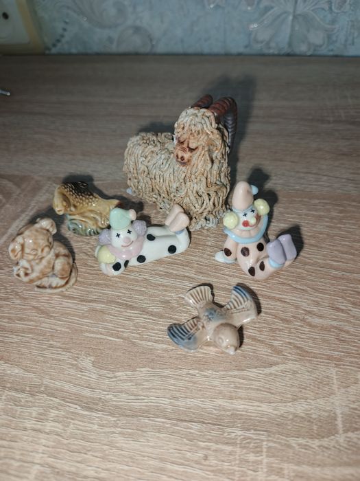 Статуетки коала, птах, рибка, баранець
