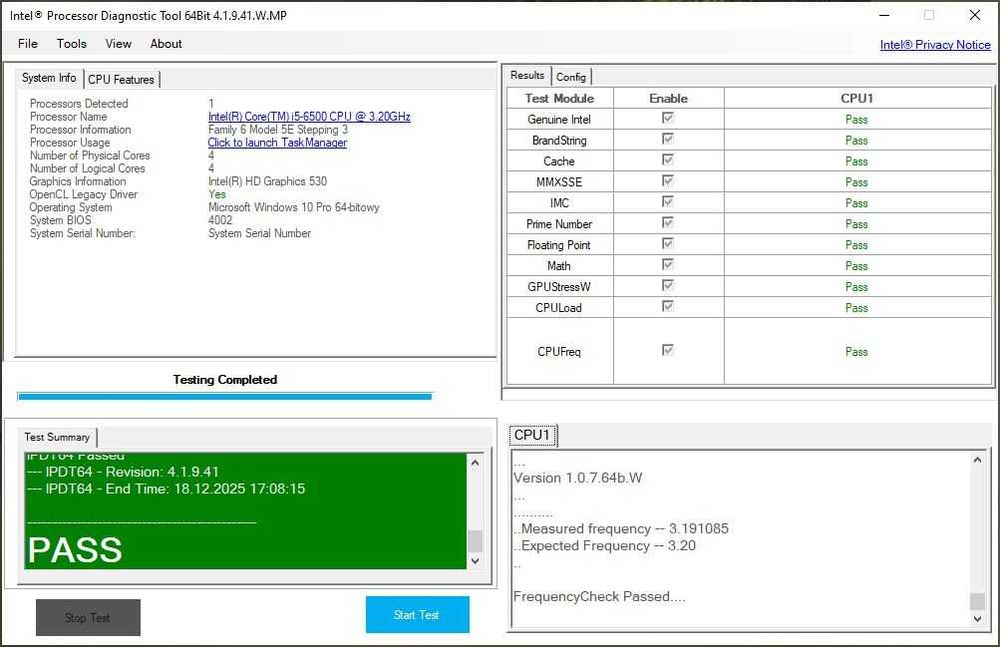 Procesor Intel i5-6500 + chłodzenie DeepCool Theta 21 PWM