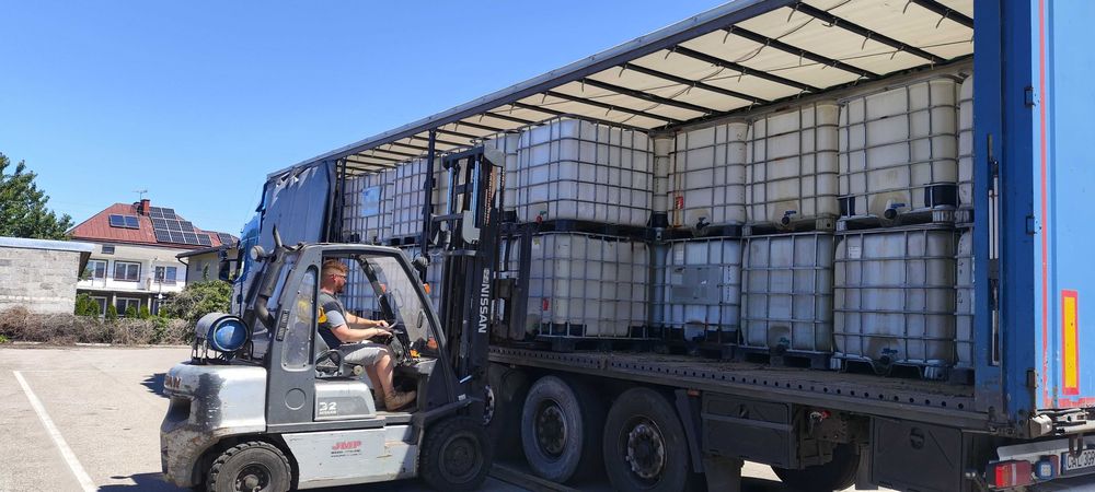 Zbiornik pojemnik beczka mauzer 1000L 220 woda paliwo melasa RSM Dowóz