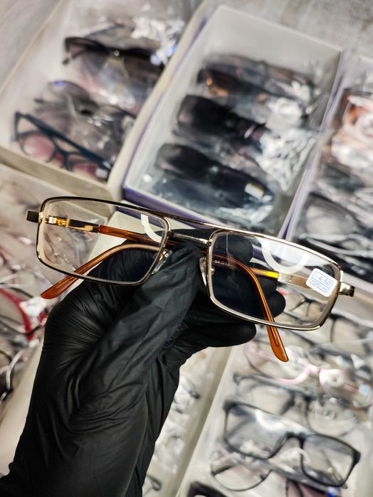 Очки Добрі Ціни UV350 Фільтр Для Зору від +|-0 до20 Скло\ Полікарбонат