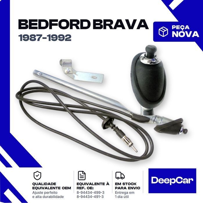 Antena do guarda-lamas Bedford Brava 8-94434-499-3 Frente (1987-1992) Peça Nova