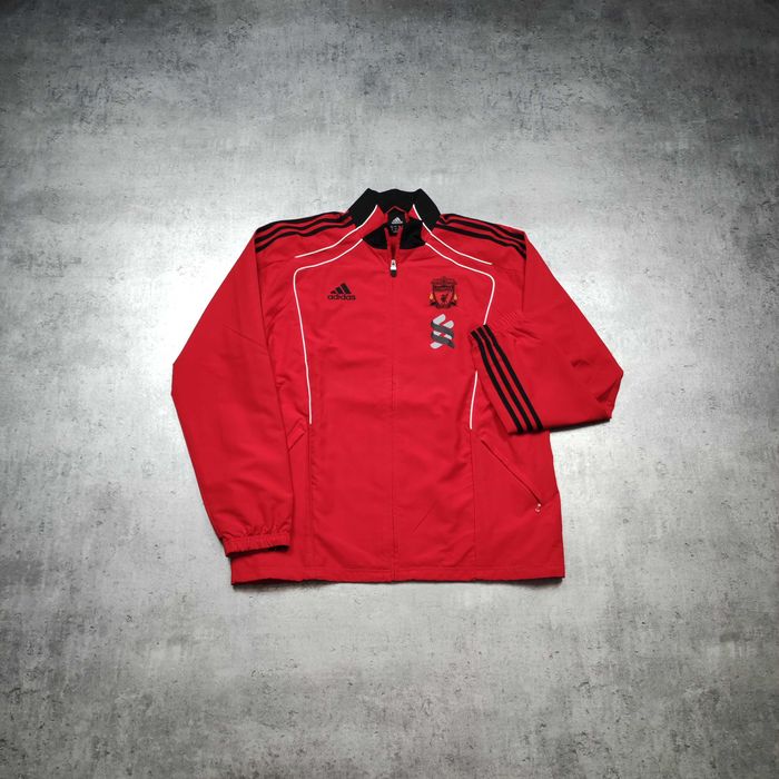 MĘSKA Lekka Kurtka Sportowa Wiatrówka Bluza Adidas Liverpool Football