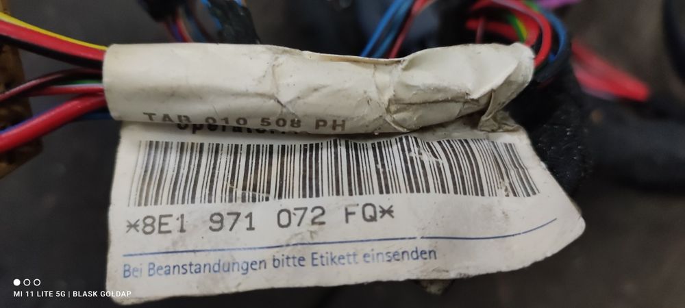 Wiązka Elektryczna Silnika Audi A4 B6 2.0 B ALT Manual 2000 Gołdap