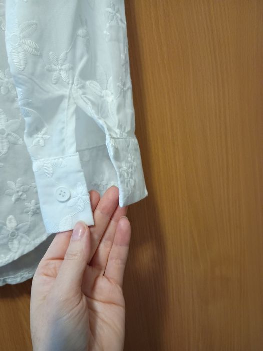 Miękka przewiewna delikatna bluzka len i jedwab r. S