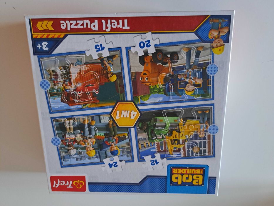 3+, 4+ Puzzle Super Wings, Bob Budowniczy, Cars