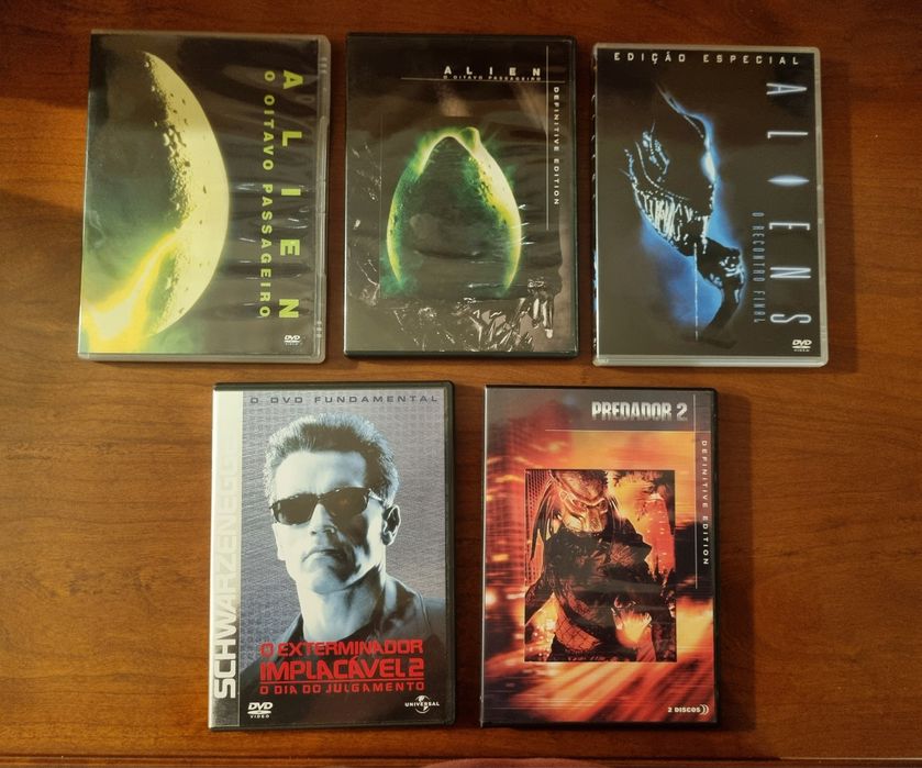 Terminator 2, Predator 2, Alien, Aliens DVD Movies in Portuguese64552056837889120