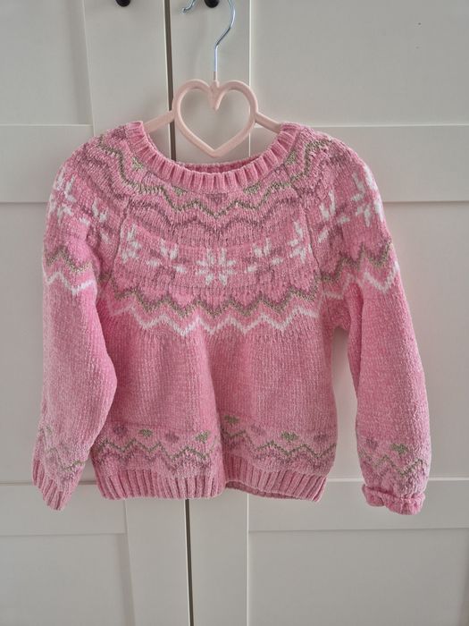 Różowy sweterek dziewczęcy 110 Pepco