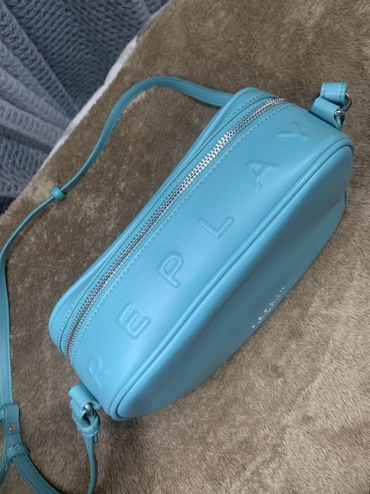 Crossbody Bag with Zip Aqua Green- Replay