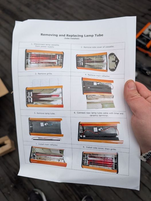 Инфракрасная коротковолновая лампа сушка для авто Profter LE-2000