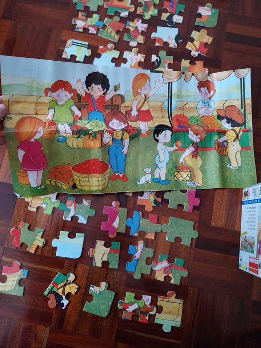 Puzzle de madeira, 50 peças, com poster, Akros Educativo