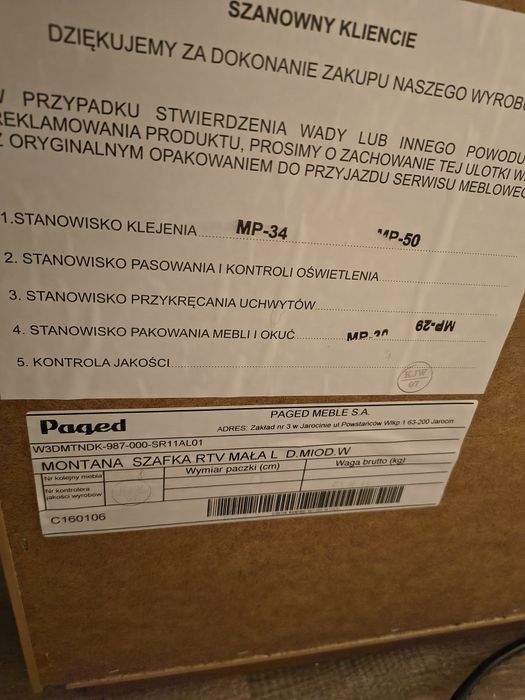 Szafka RTV marki Paged