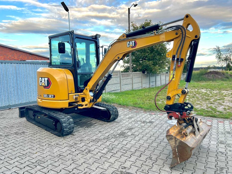 Minikoparka Koparka gasienicowa CAT Caterpillar 303.5E2 302.7 301.8 304 305 TYLKO 1640h