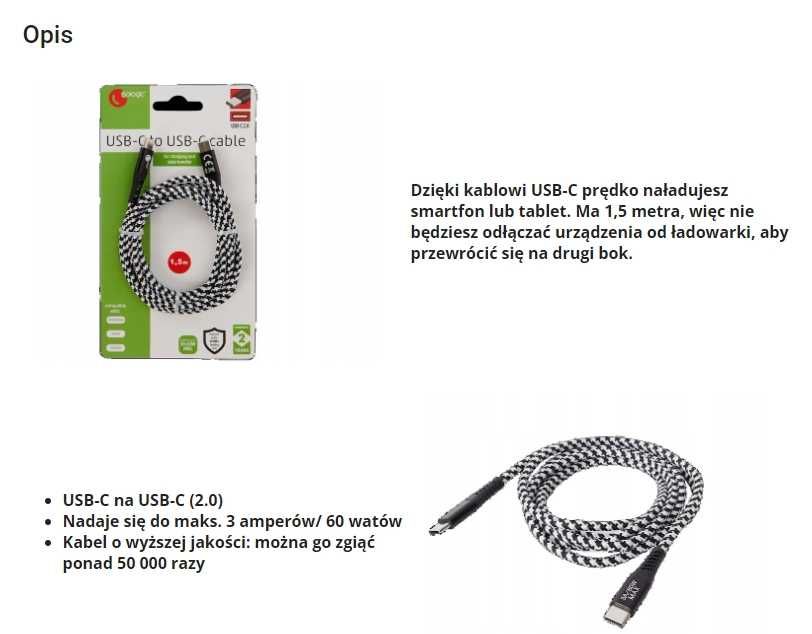 Kabel usb Apple Lightining iPhone iPad Pro Air iPod 1,5mm czarny 8-pin
