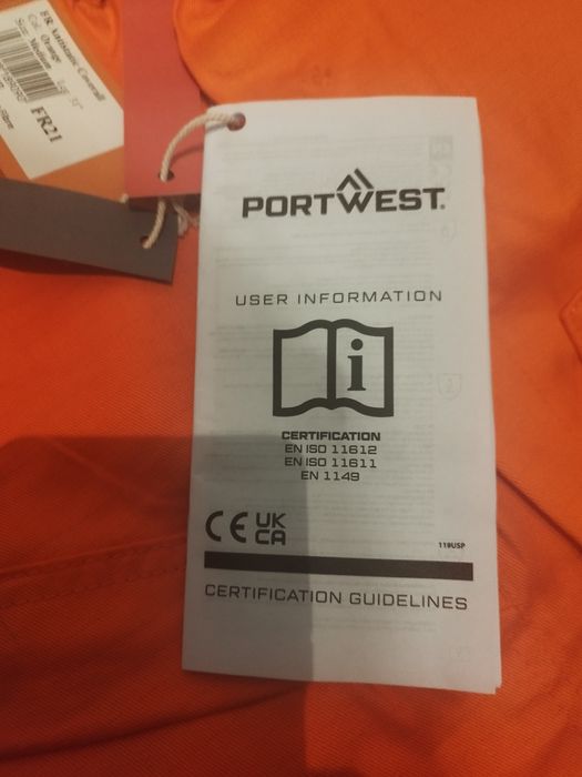 Portwest FR21 Anty elektrostatyczny Kombinezon