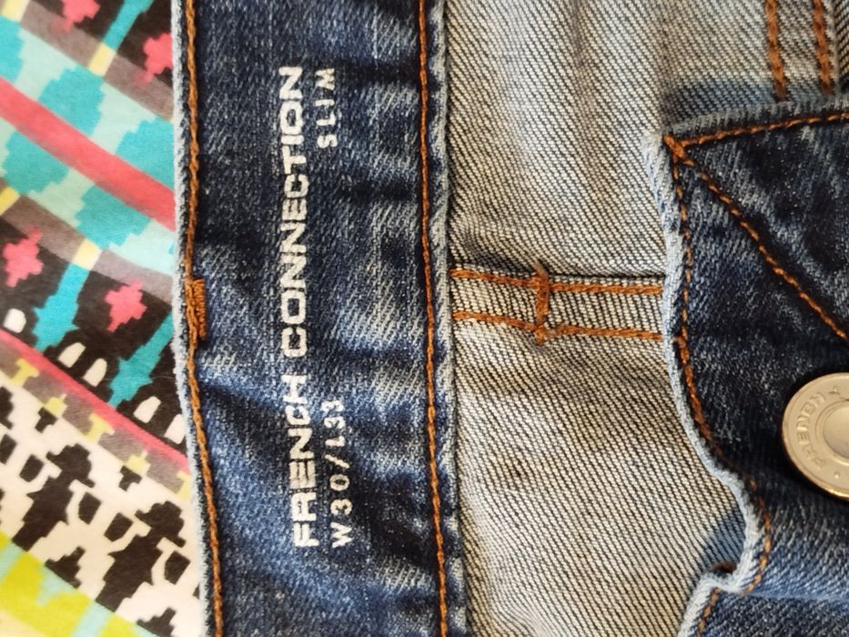 Nowe męskie spodnie jeansowe French Connections Slim 30 / 33