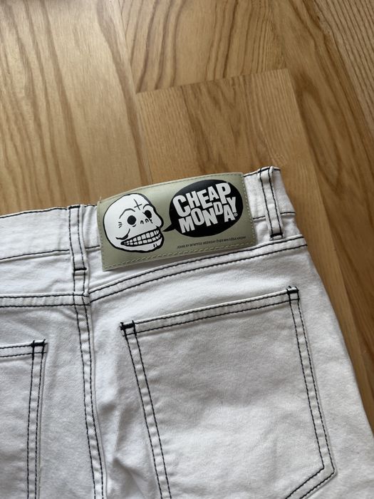 Białe spodnie jeansy Cheap Monday rurki 27/34 XXS y2k vintage