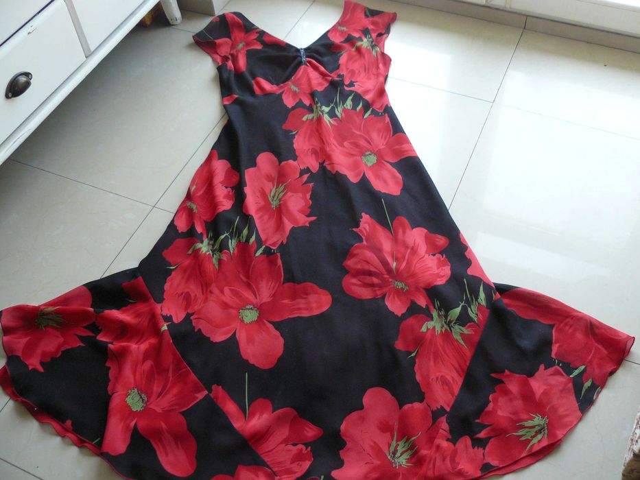Ba Max Confection sukienka jak pędzlem malowana boho 48 cudo wesele
