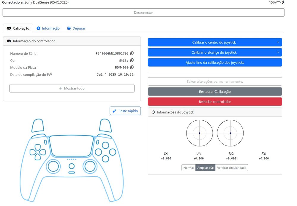 Comando PS5 com analógicos TMR