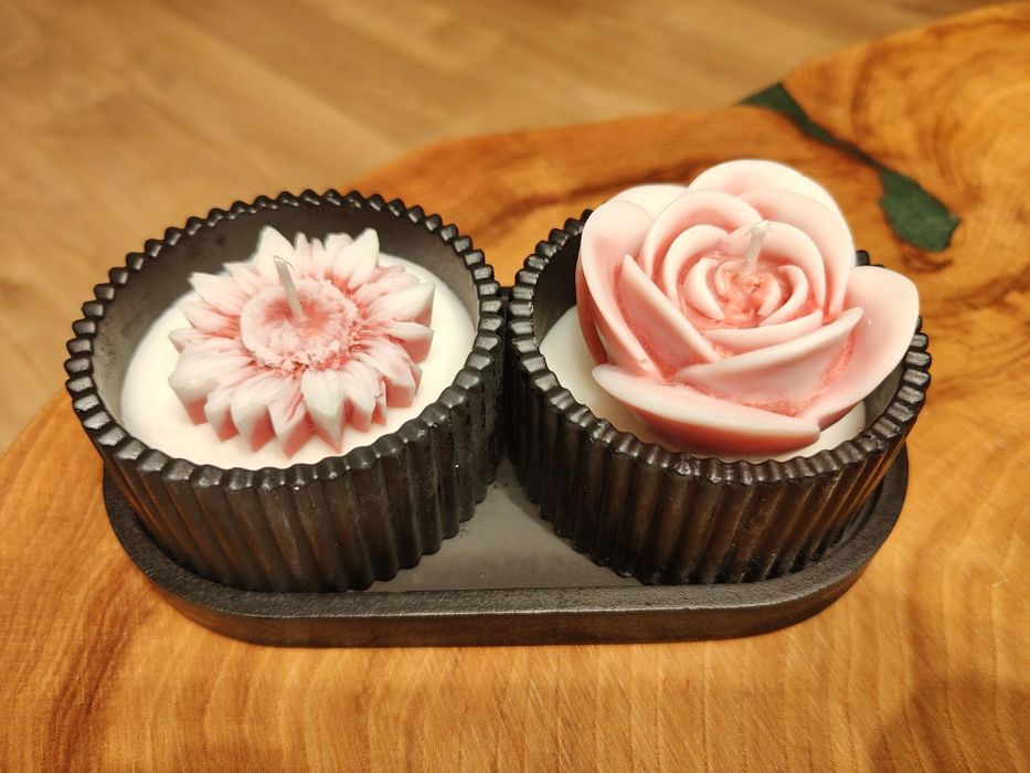 Ręcznie robione świece, forma z gipsu