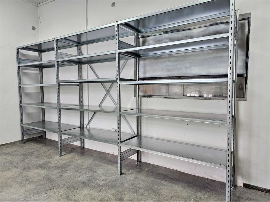 Regał Metalowy 50x200x400cm/15p Magazynowy Ocynkowany Garażowy Piwnica