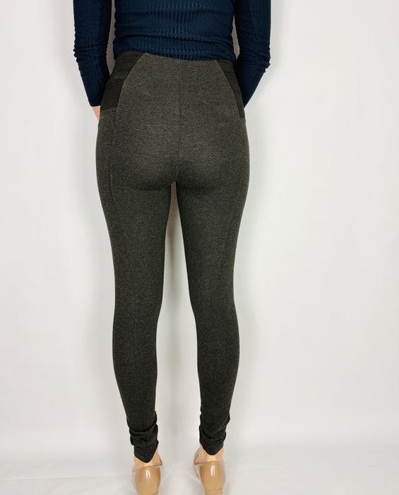 Grafitowe legginsy z wysokim stanem XS 34 ZARA