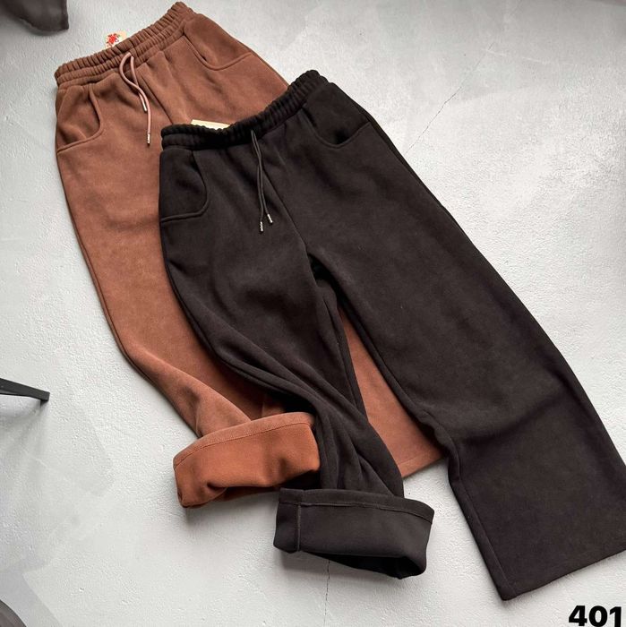 Штани жіночі теплі з мікровельвету на флісі