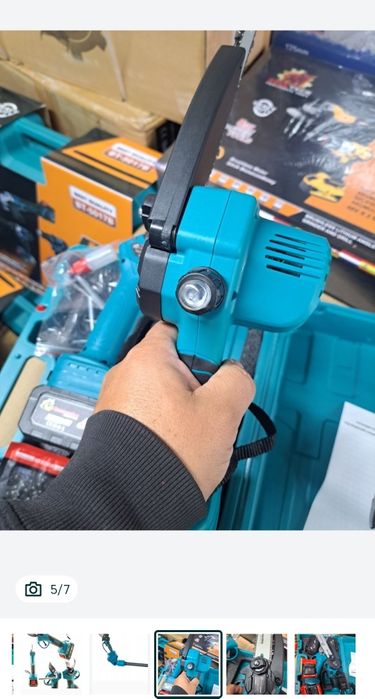 Piła łańcuchowa  plus sekator mocny 2x aku 6ah 48v walizka ladow