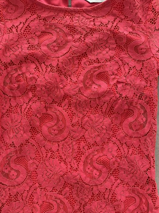 Czerwona koronkowa sukienka 34 XS