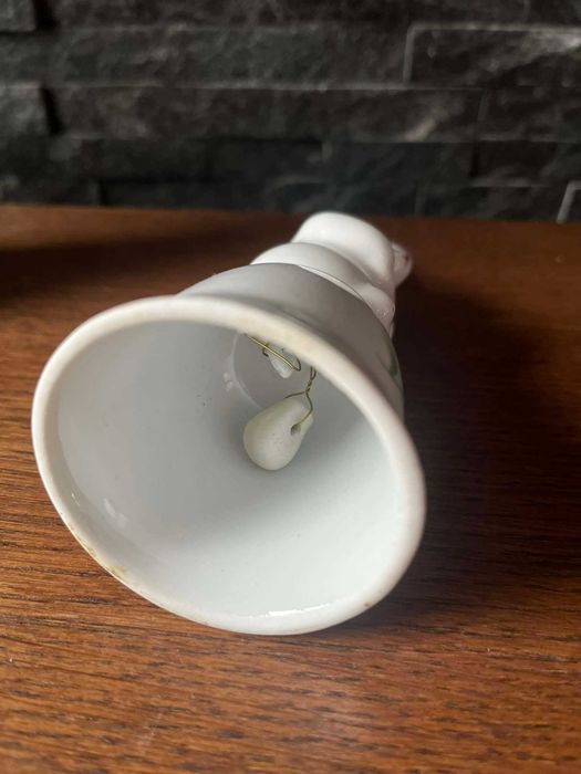 Zając królik porcelanowy dzwoneczek dzwonek