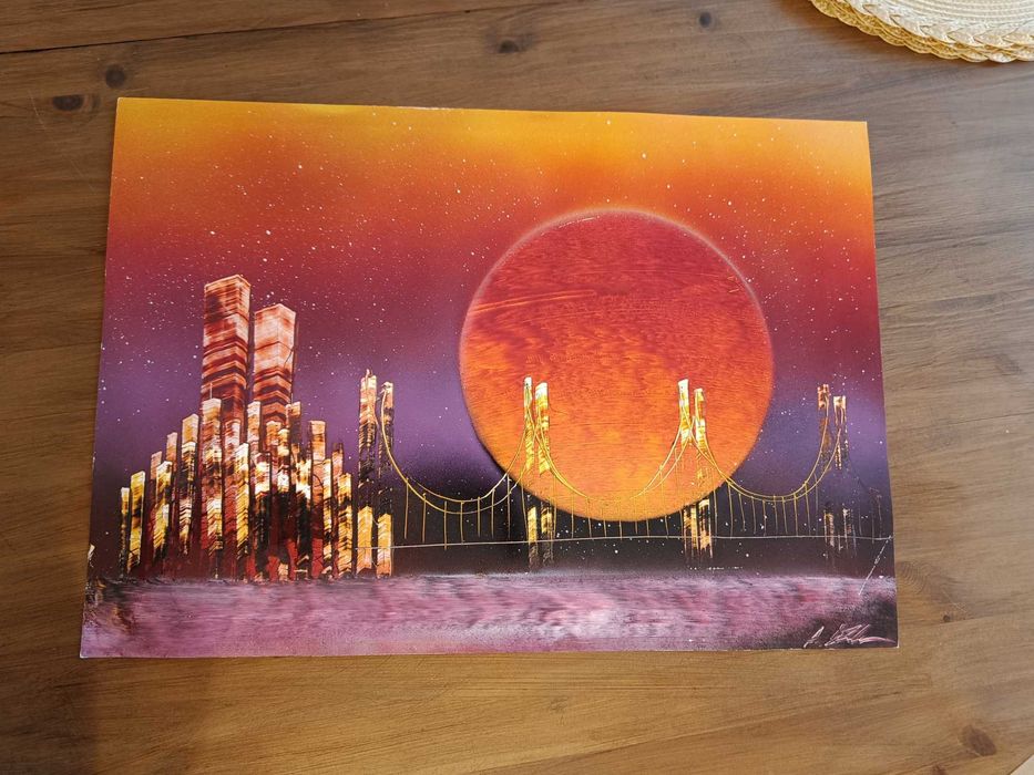 Obraz malowany sprayem - sztuka uliczna