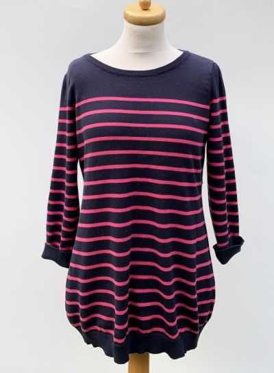 Sweter Paski H&M Mama Granatowy M 38 Marynarski